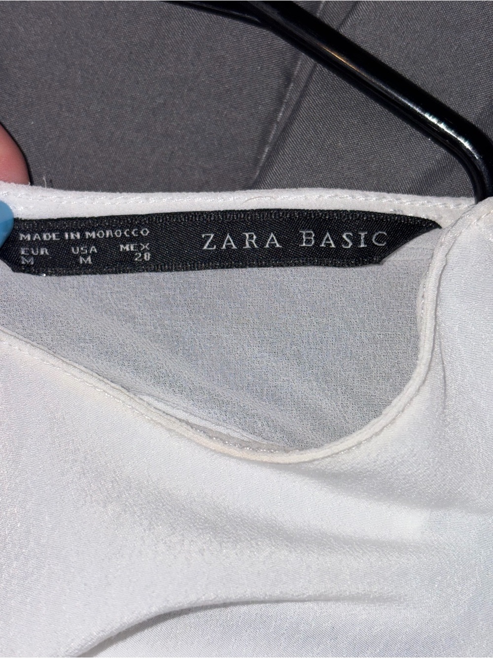 Zara Basic White Sleeveless Blouse Open Back Size M - Picture 3 of 6